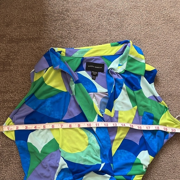 NWT Donna Morgan Wrap Collared Dress Size 16 - Picture 4 of 8